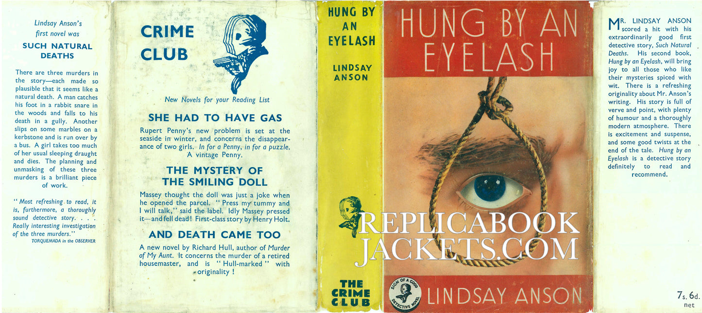 Anson, Lindsay HUNG BY AN EYELASH 1st UK 1939