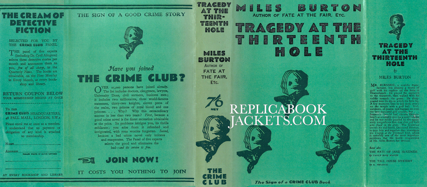 Burton, Miles TRAGEDY AT THE THIRTEENTH HOLE 1st UK 1933