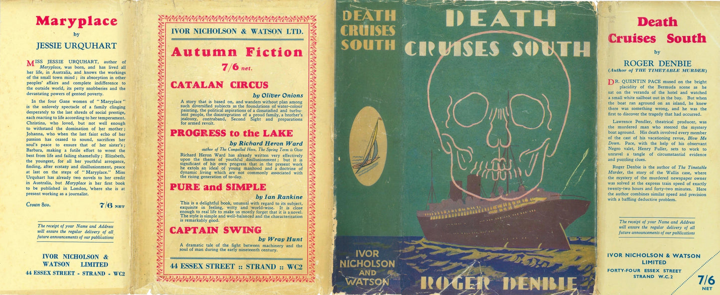 Roger Denbie DEATH CRUISES SOUTH 1st UK 19