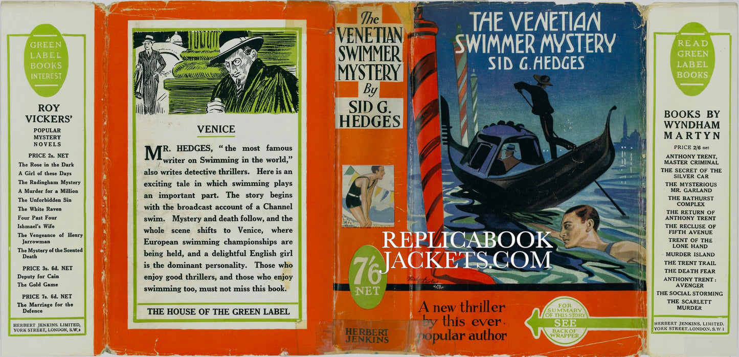 Hedges, Sid THE VENETIAN SWIMMER MYSTERY 1st UK 1933