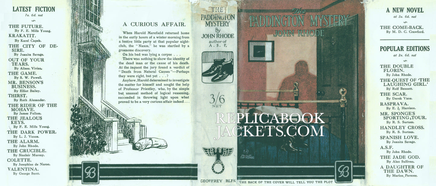 Rhode, John THE PADDINGTON MYSTERY 1st UK 1925