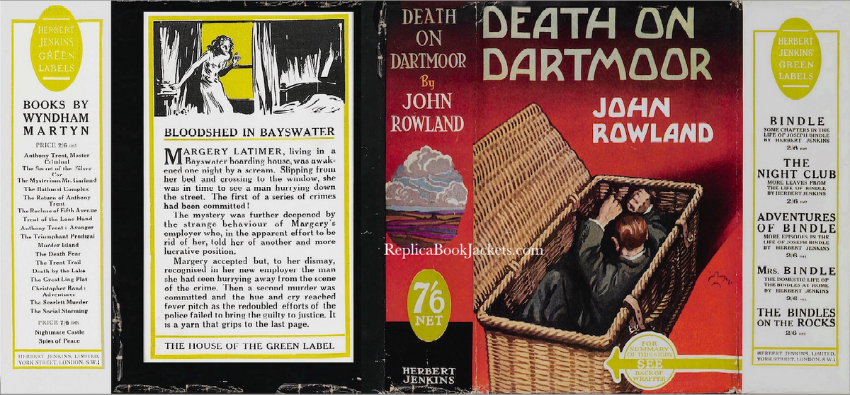 Rowland, John DEATH ON DARTMOOR 1st UK 1936