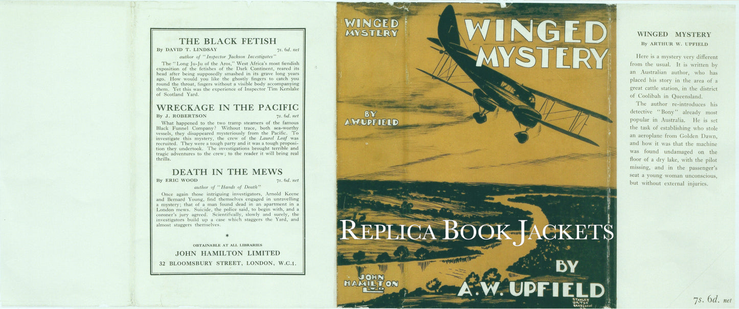 Upfield, Arthur WINGED MYSTERY 1st UK 1937