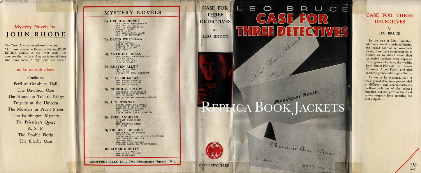 Bruce, Leo CASE FOR THREE DETECTIVES 1st UK 1936