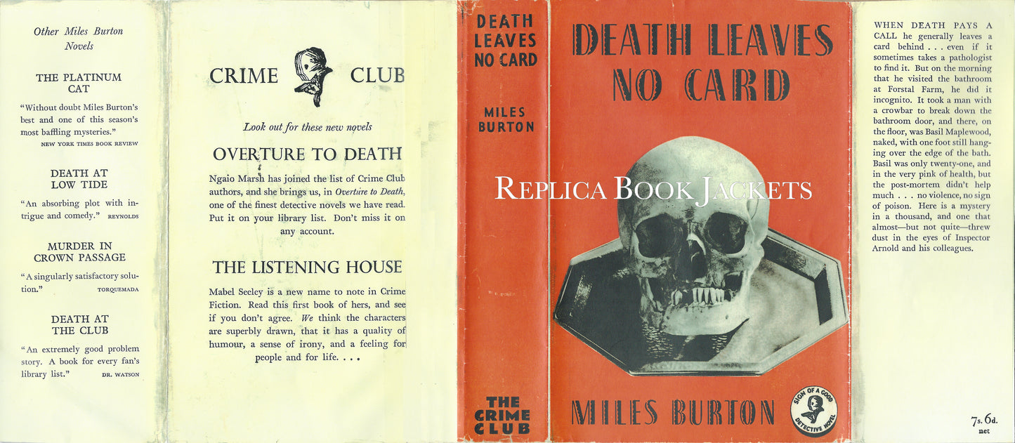 Burton, Miles DEATH LEAVES NO CARD 1st UK 1939