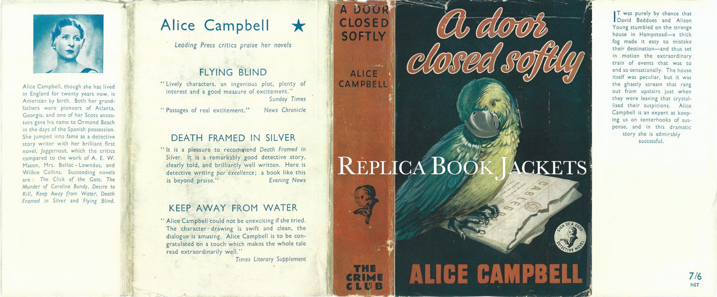 Campbell, Alice A DOOR CLOSED SOFTLY 1st UK 1939