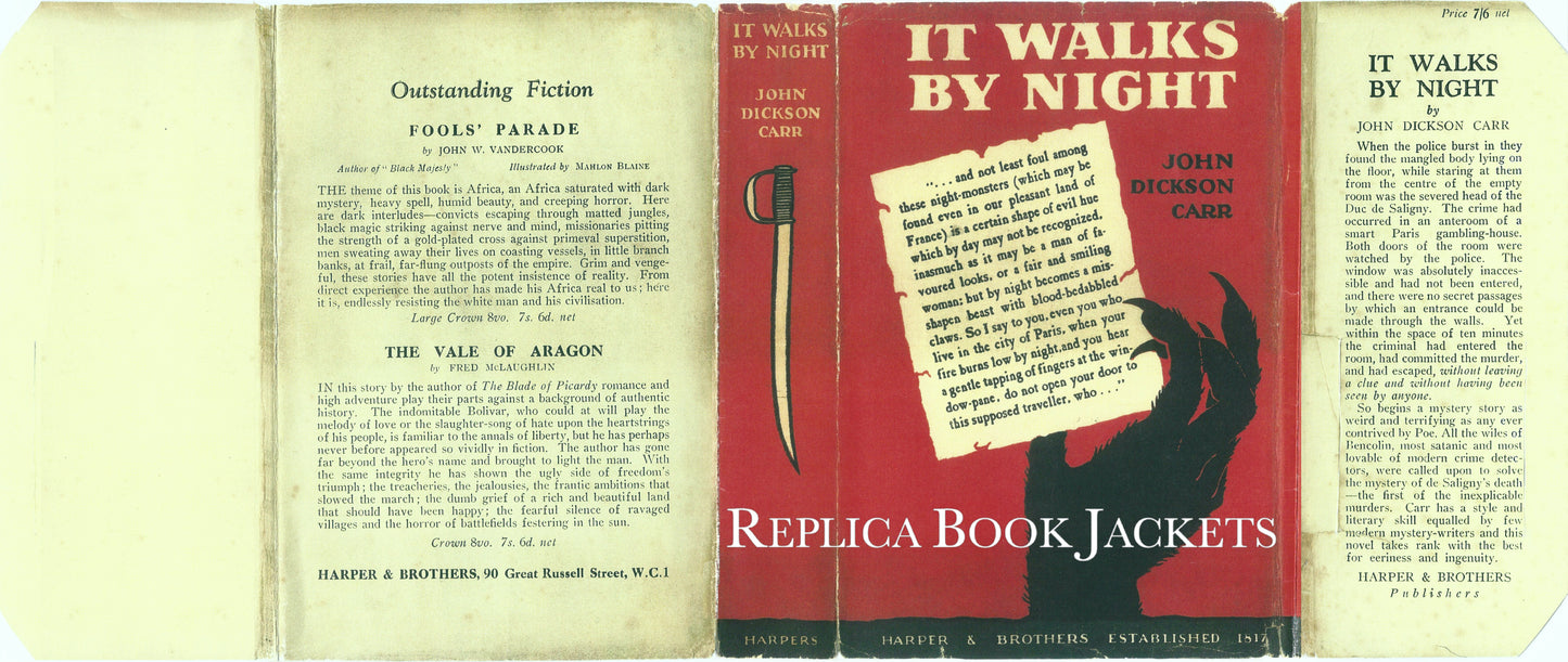 Carr, John Dickson IT WALKS BY NIGHT 1st UK 1930