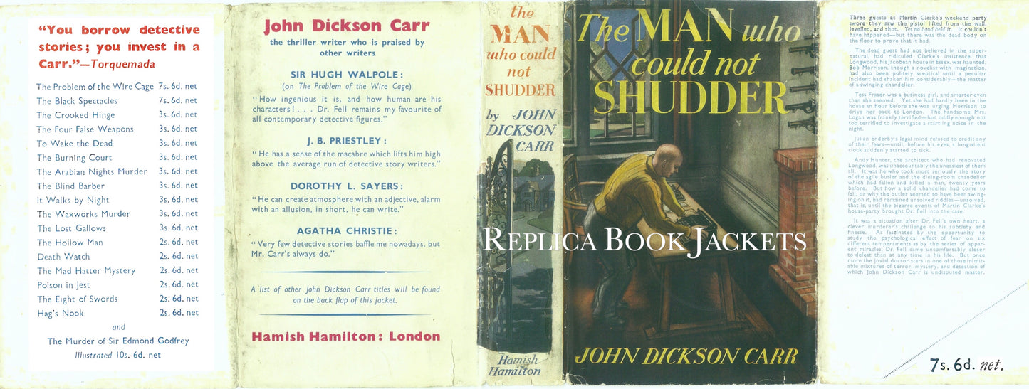 Carr, John Dickson THE MAN WHO COULD NOT SHUDDER 1st UK 1940