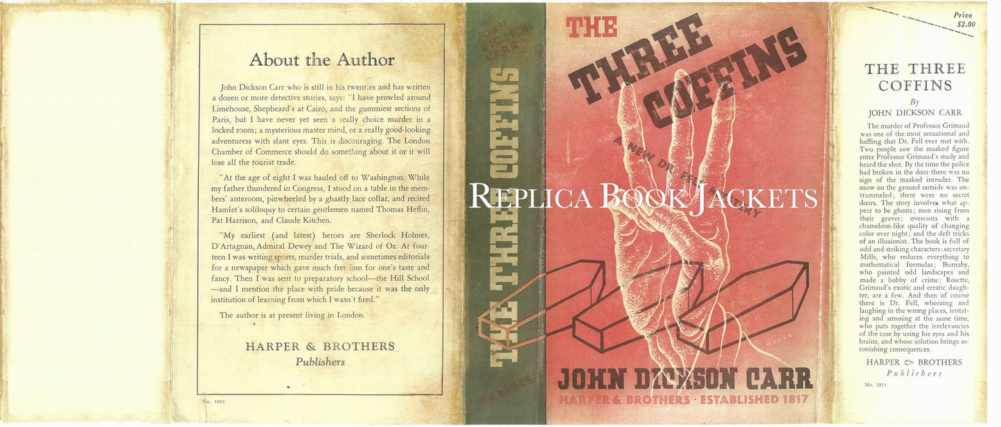 Carr, John Dickson THE THREE COFFINS 1st US 1935