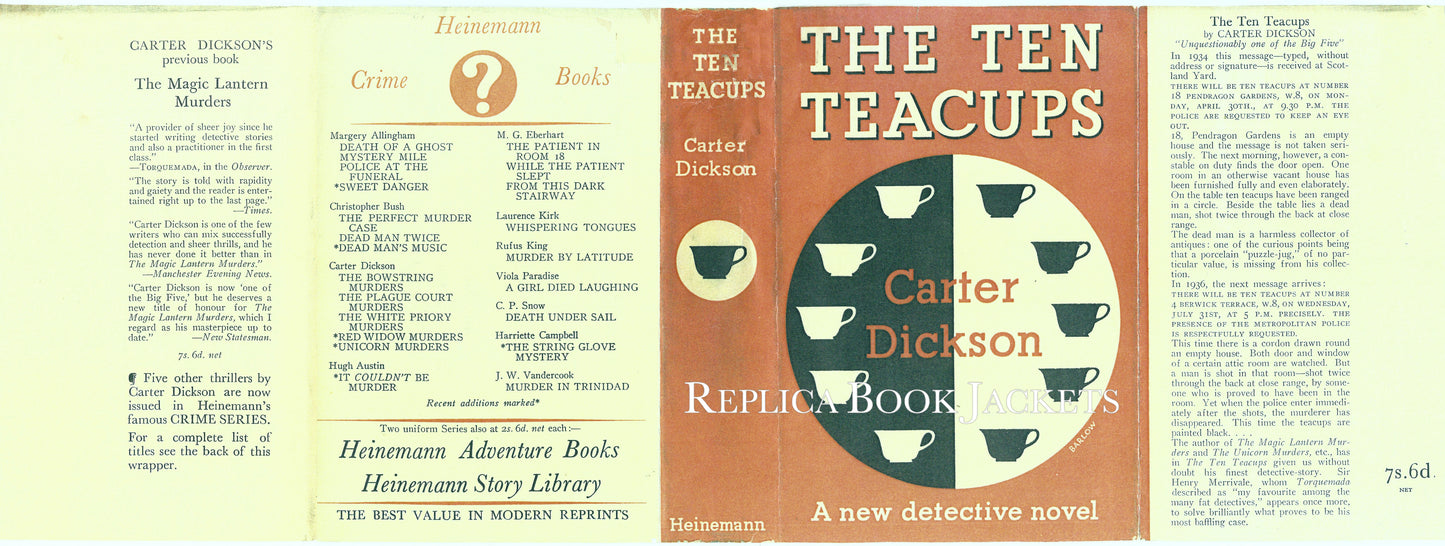 Dickson, Carter THE TEN TEACUPS 1st UK 1937