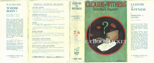 Sayers, Dorothy L. CLOUDS OF WITNESS 1st UK 1926