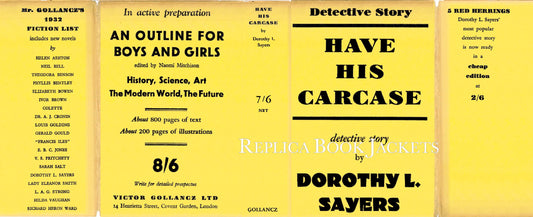 Sayers, Dorothy L. HAVE HIS CARCASE 1st UK 1932