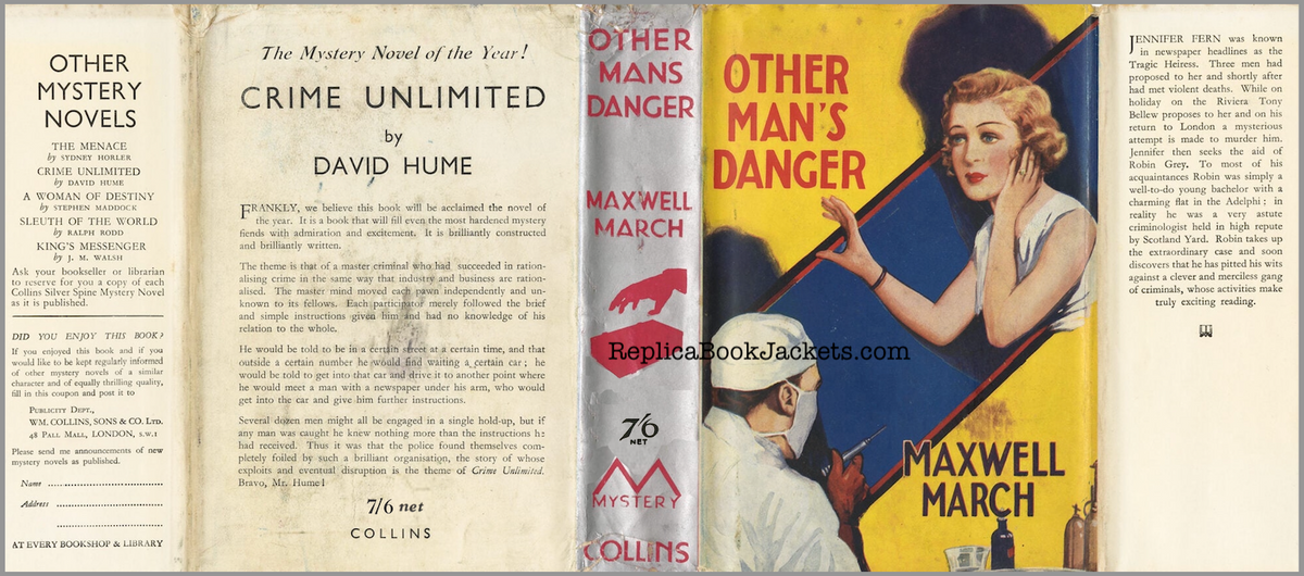 Allingham, Margery OTHER MAN'S DANGER as Maxwell March 1st UK 1933
