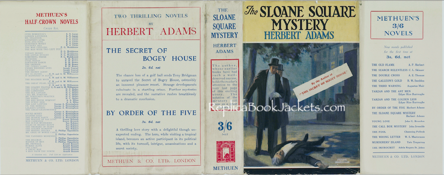 Adams, Herbert THE SLOANE SQUARE MYSTERY 1st UK 1925