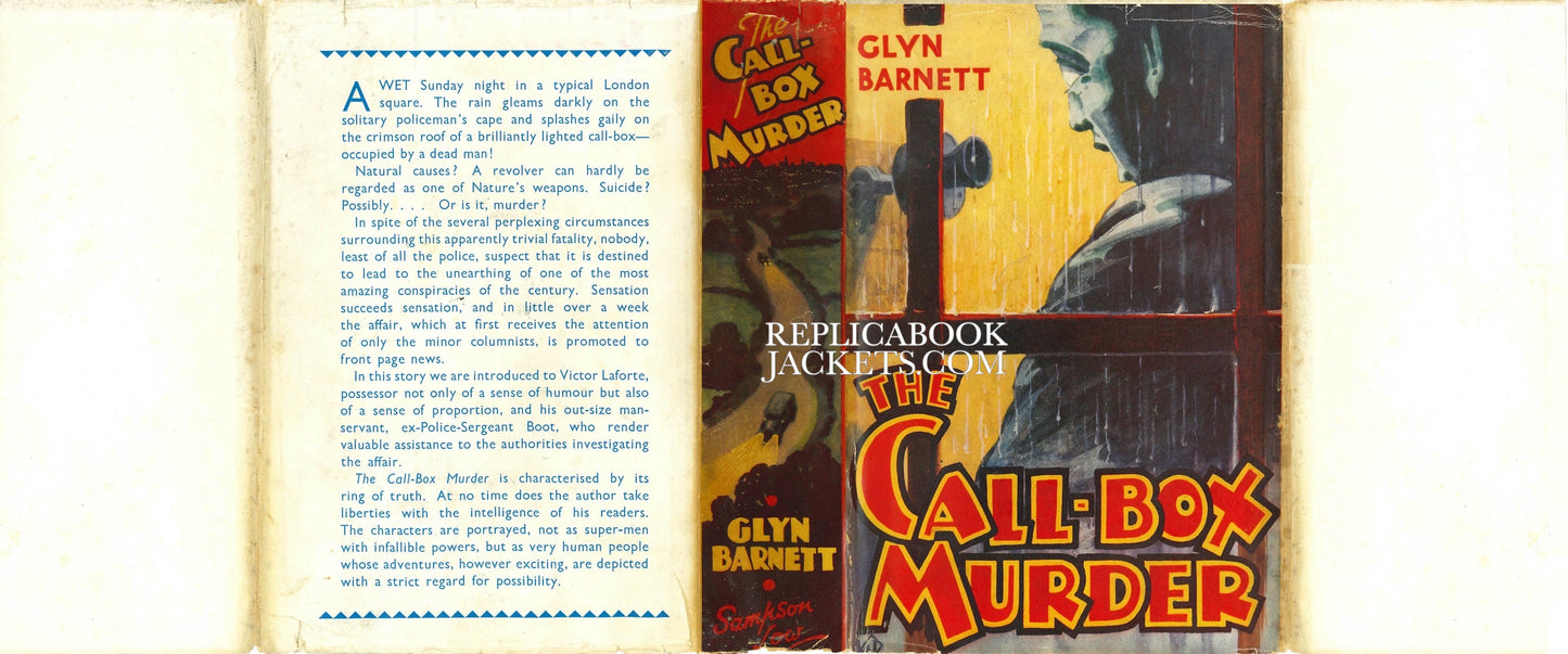Barnett, Glyn THE CALL-BOX MURDER 1st UK 1935