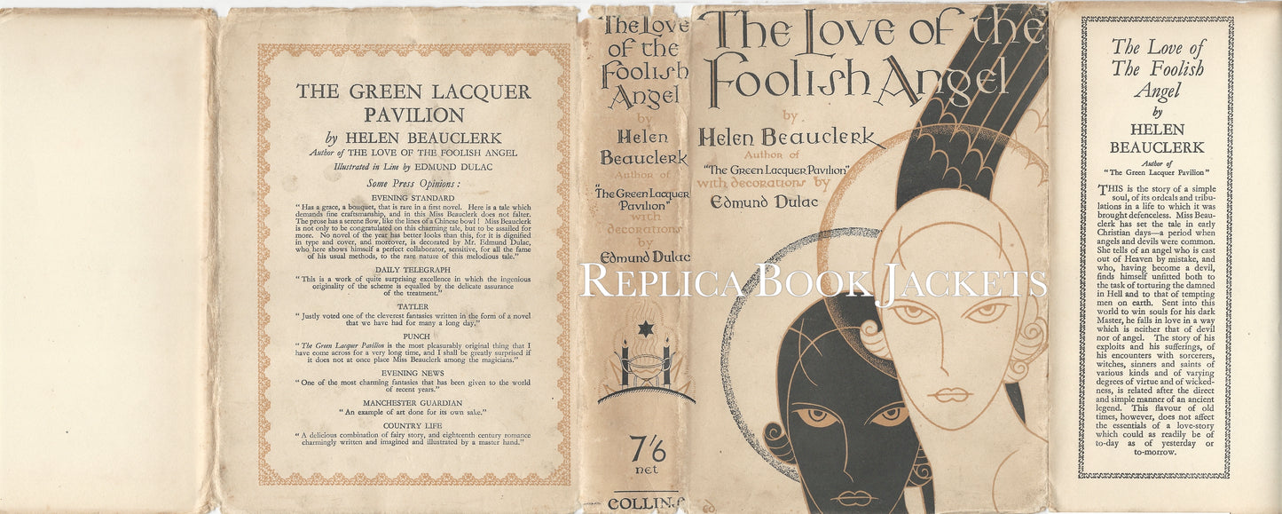 Beauclerk, Helen THE LOVE OF THE FOOLISH ANGEL 1st UK 1929