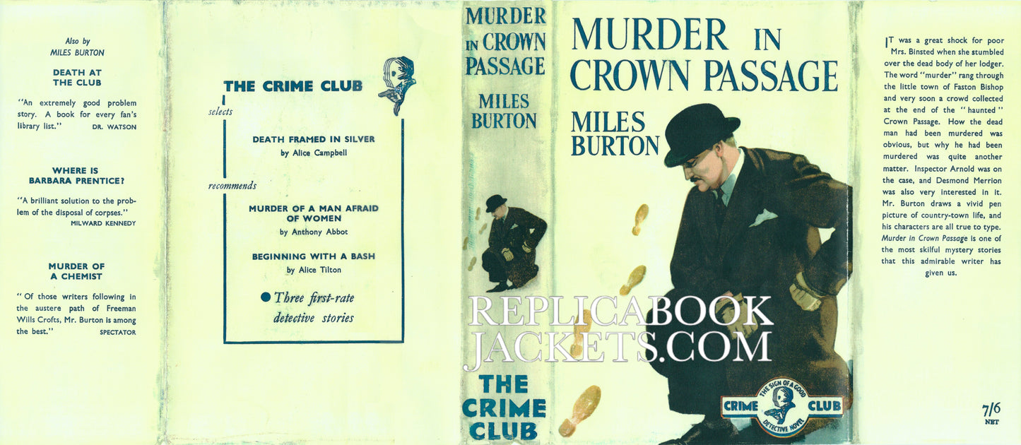 Burton, Miles MURDER IN CROWN PASSAGE 1st UK 1937