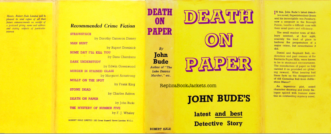 Bude, John DEATH ON PAPER 1st UK 1940