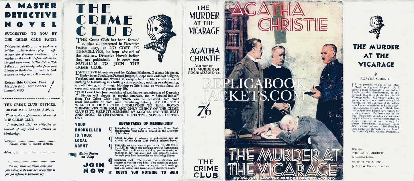 Christie, Agatha THE MURDER AT THE VICARAGE 1st UK 1930
