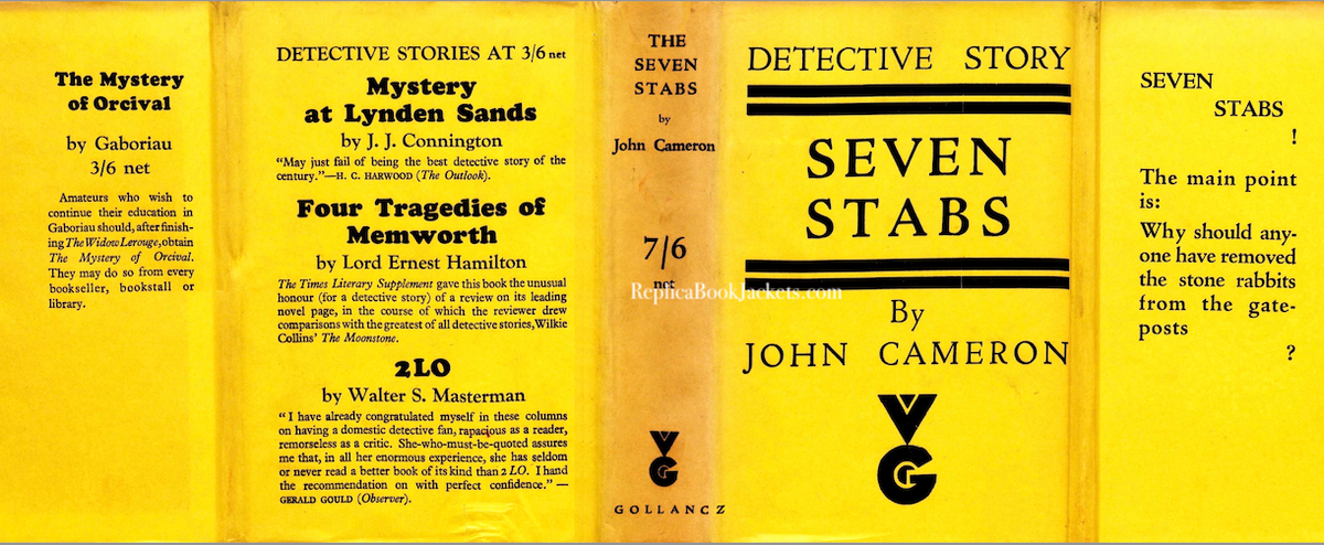 Cameron, John THE SEVEN STABS 1st UK 1929
