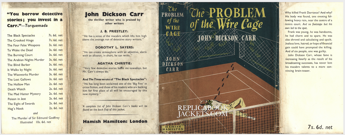 Carr, John Dickson THE PROBLEM OF THE WIRE CAGE 1st UK 1940