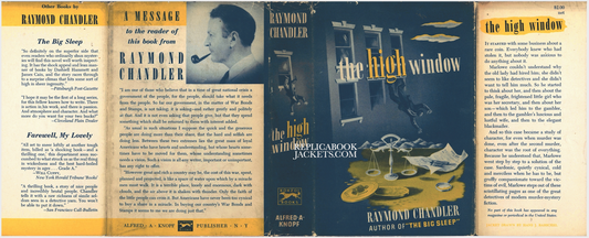Chandler, Raymond THE HIGH WINDOW 1st USA 1942