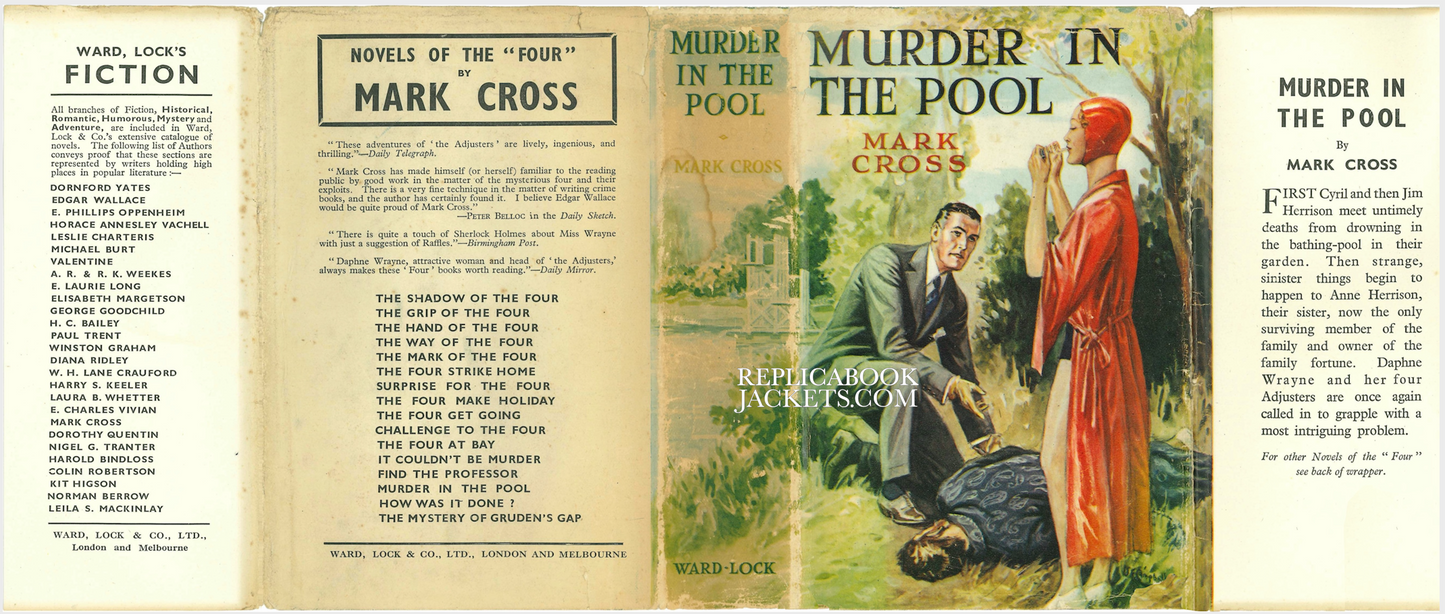 Cross, Mark MURDER IN THE POOL 1st or early printing UK 1941