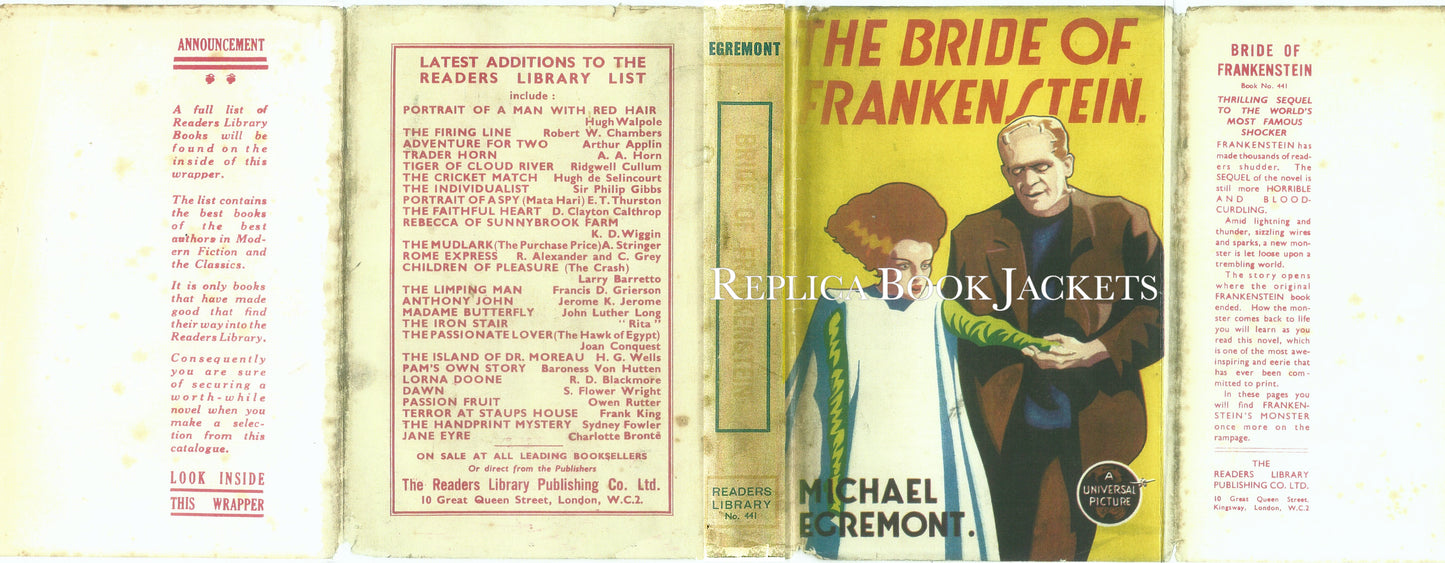Egremont, Michael THE BRIDE OF FRANKENSTEIN 1st UK 1935