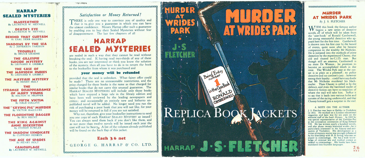 Fletcher, J.S. MURDER AT WRIDES PARK 1st UK 1931