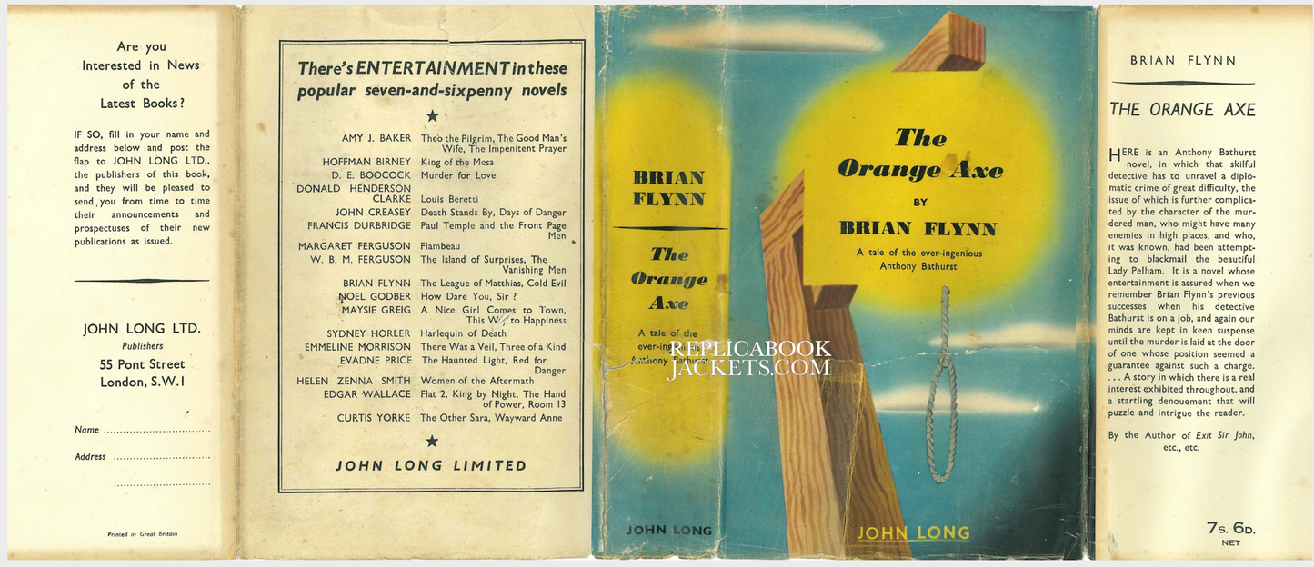 Flynn, Brian THE ORANGE AXE 1st UK 1931