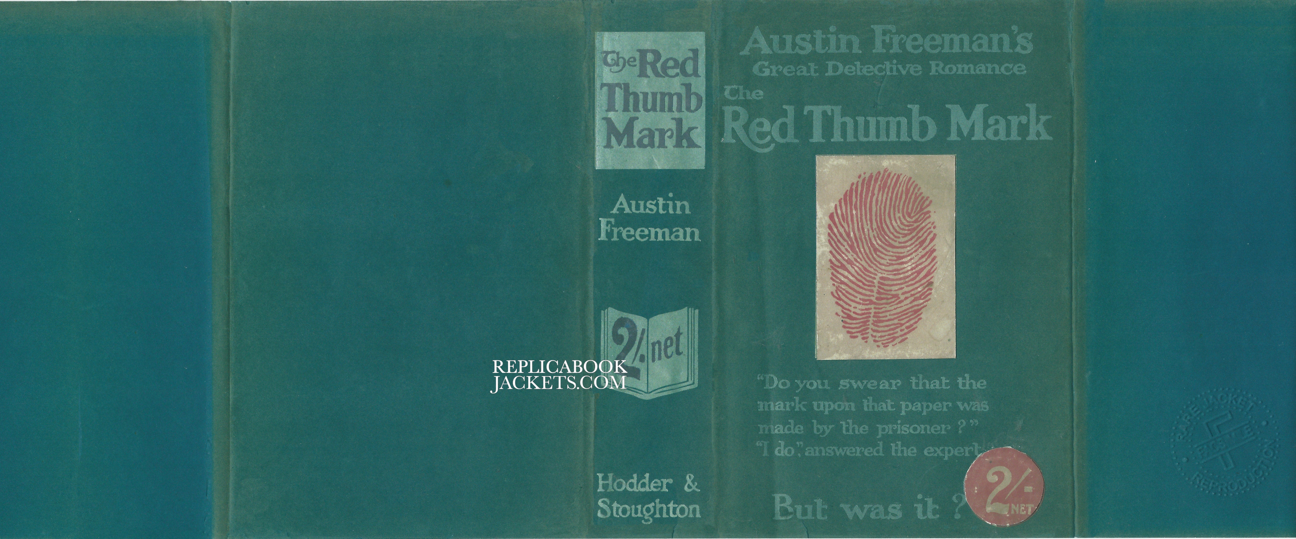 1911, Scarce, 1st Canadian Edition, The Red Thumb Mark good by R. Austin Freeman