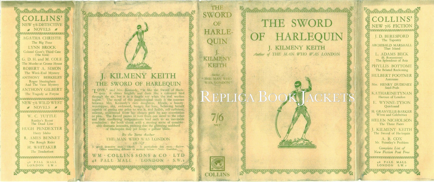 Gilbert, Anthony THE SWORD OF HARLEQUIN by J. Kilmeny Keith 1st UK 1927