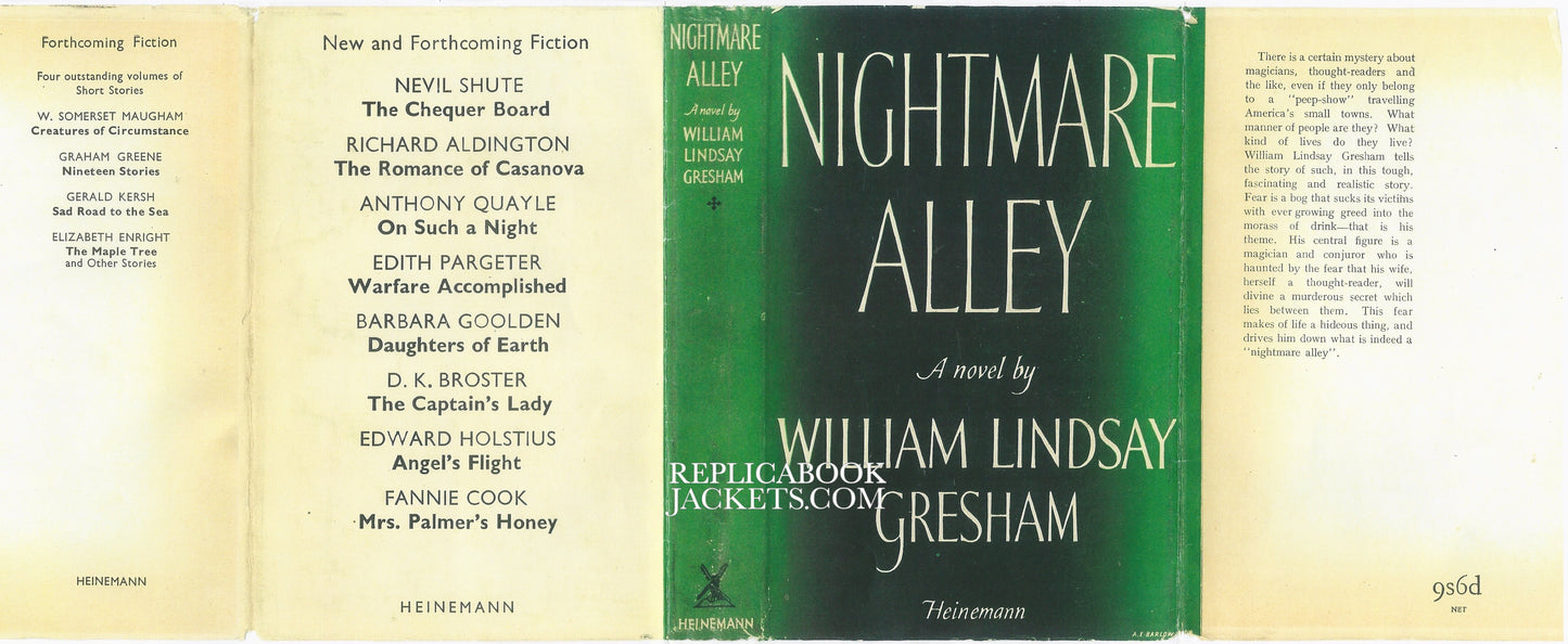 Gresham, William Lindsay NIGHTMARE ALLEY 1st UK 1947