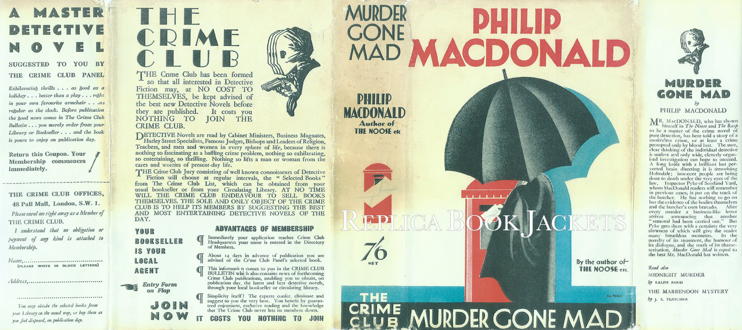 Macdonald, Philip. MURDER GONE MAD 1st UK 1931