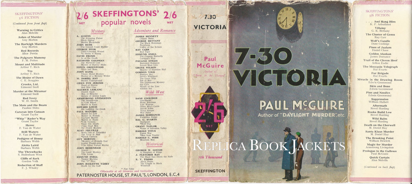 McGuire, Paul. 7.30 VICTORIA 1st UK, early reprint ('7th Thousand') 1935