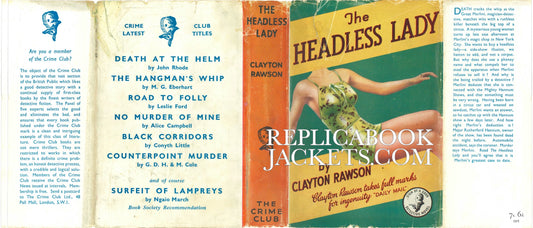 Rawson, Clayton. THE HEADLESS LADY 1st UK 1940