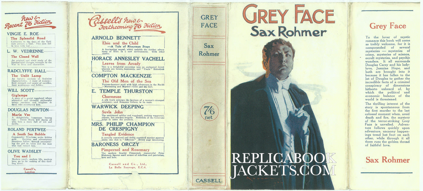 Rohmer, Sax. GREY FACE 1st UK 1924