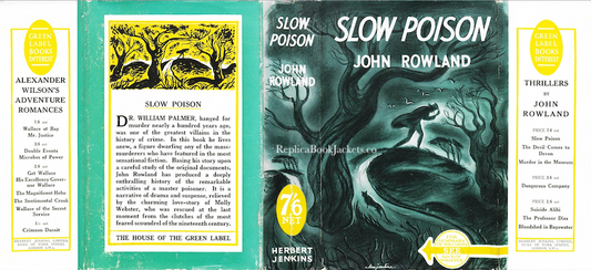 Rowland, John SLOW POISON 1st UK 1939