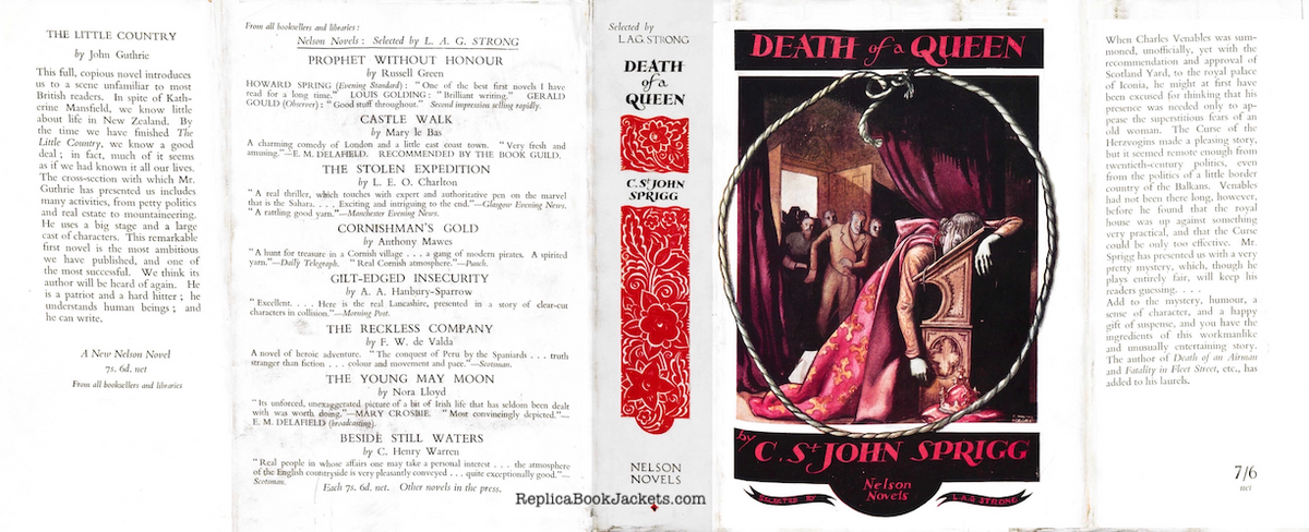 St. John Sprigg, C. DEATH OF A QUEEN 1st UK 1935