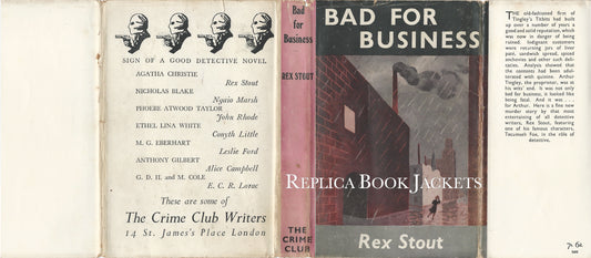Stout, Rex. BAD FOR BUSINESS 1st UK 1945