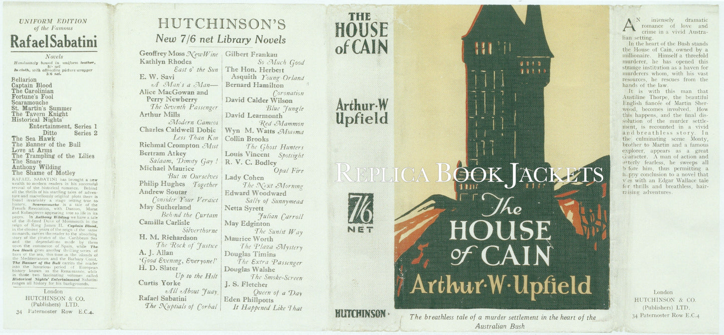 Upfield, Arthur THE HOUSE OF CAIN 1st UK 1928