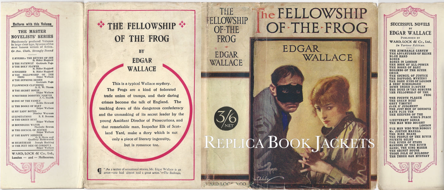 Wallace, Edgar. THE FELLOWSHIP OF THE FROG 1st UK early reprint c.1926