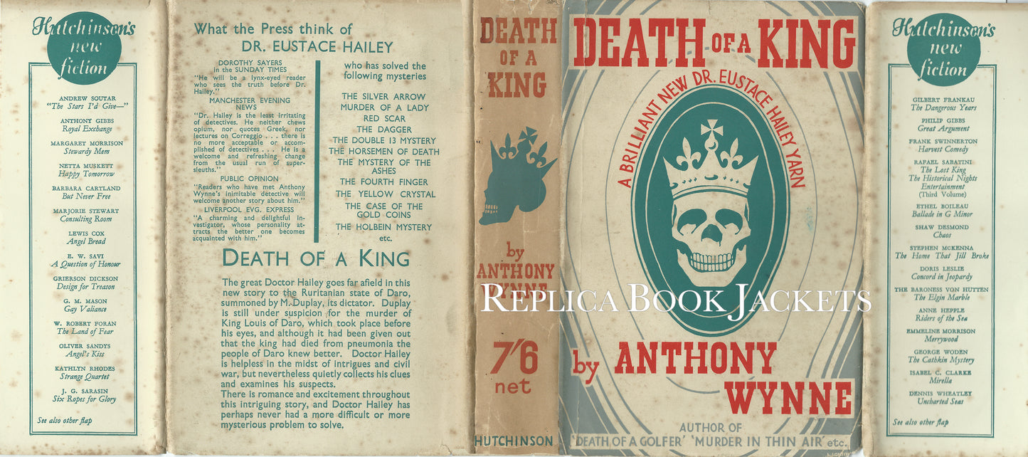 Wynne, Anthony. DEATH OF A KING 1st UK 1938