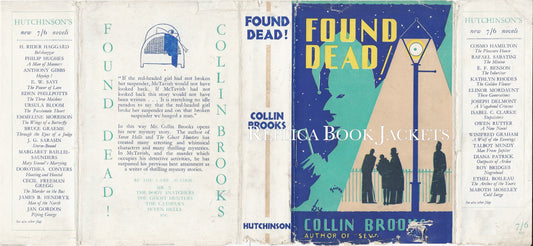 Brooks, Colin FOUND DEAD 1st UK 1930