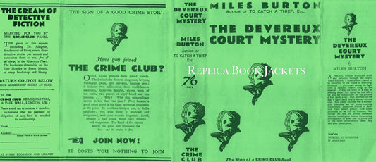 Burton, Miles THE DEVEREUX COURT MYSTERY 1st UK 1935