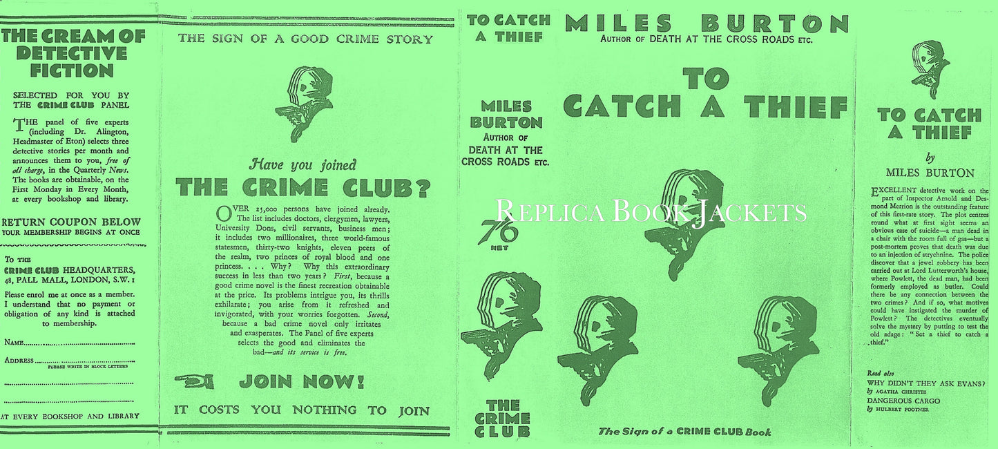 Burton, Miles TO CATCH A THIEF 1st UK 1934
