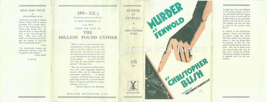 Bush, Christopher MURDER AT FENWOLD 1st UK 1930