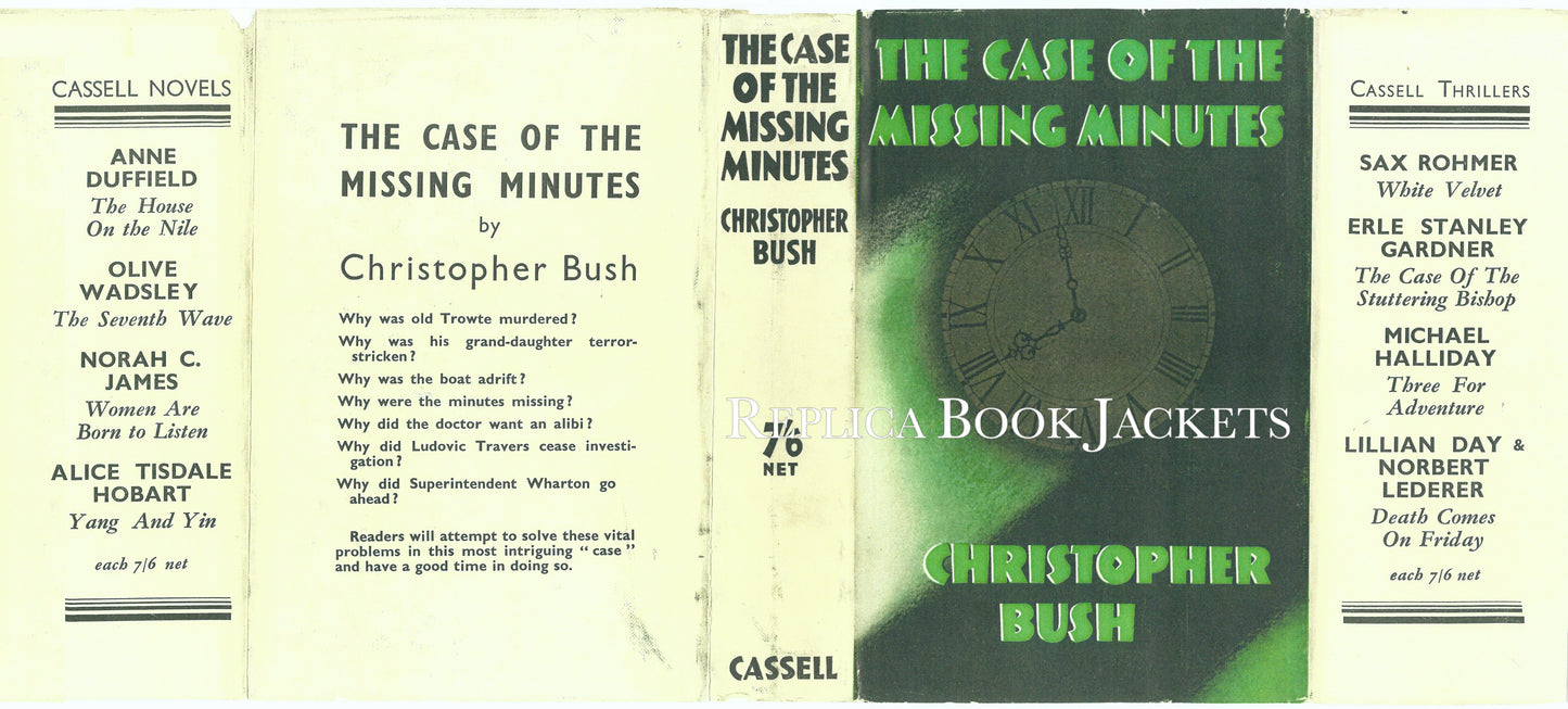 Bush, Christopher THE CASE OF THE MISSING MINUTES 1st UK 1937