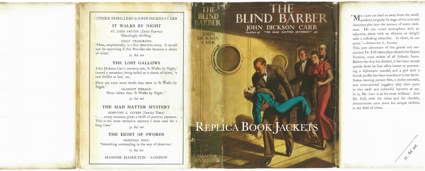 Carr, John Dickson THE BLIND BARBER 1st UK 1934