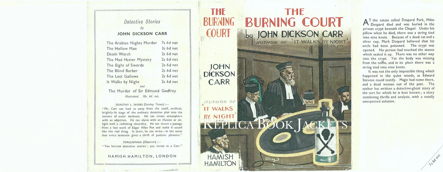 Carr, John Dickson THE BURNING COURT 1st UK 1937